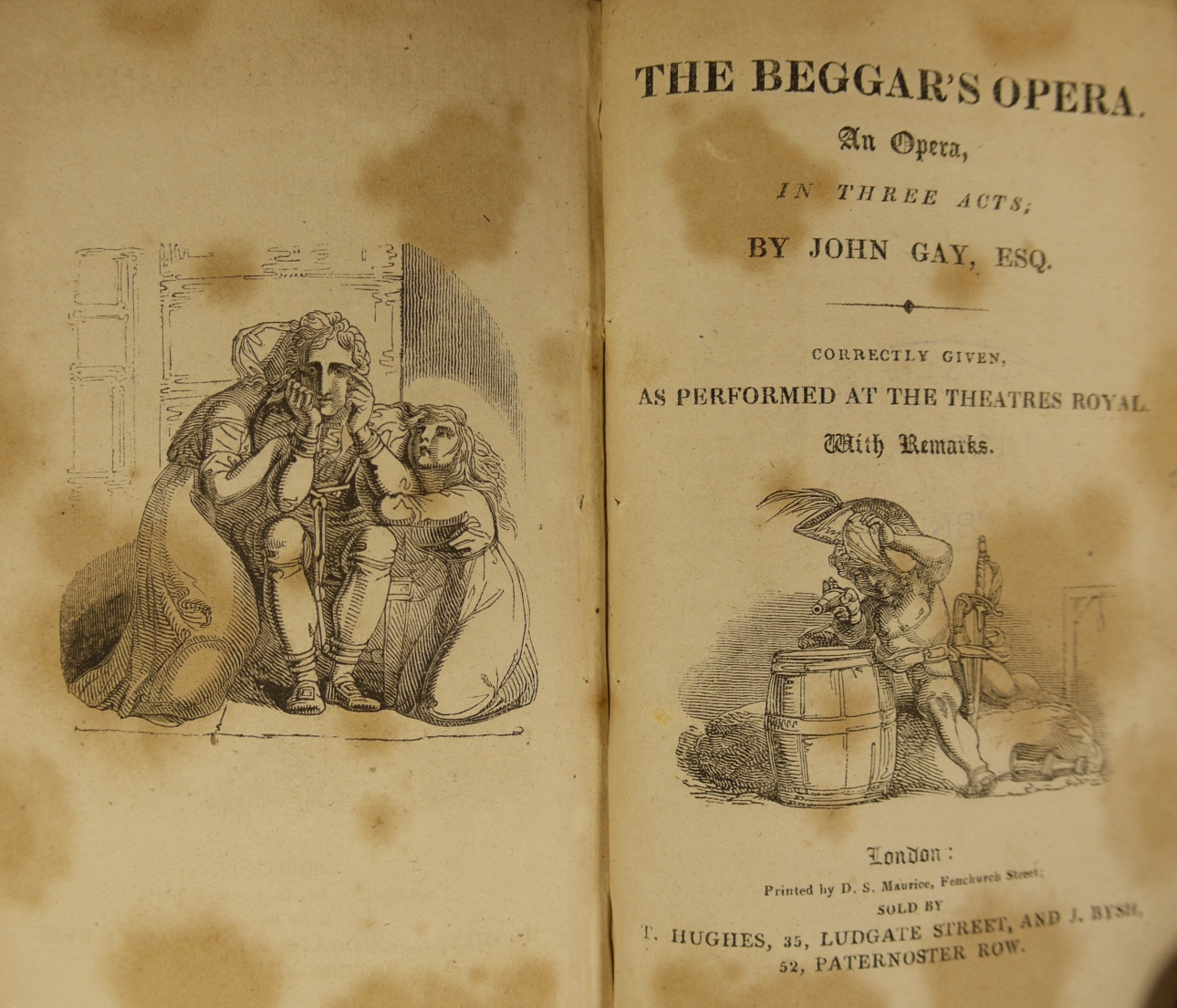 Cover page for the libretto of The Beggar's Opera