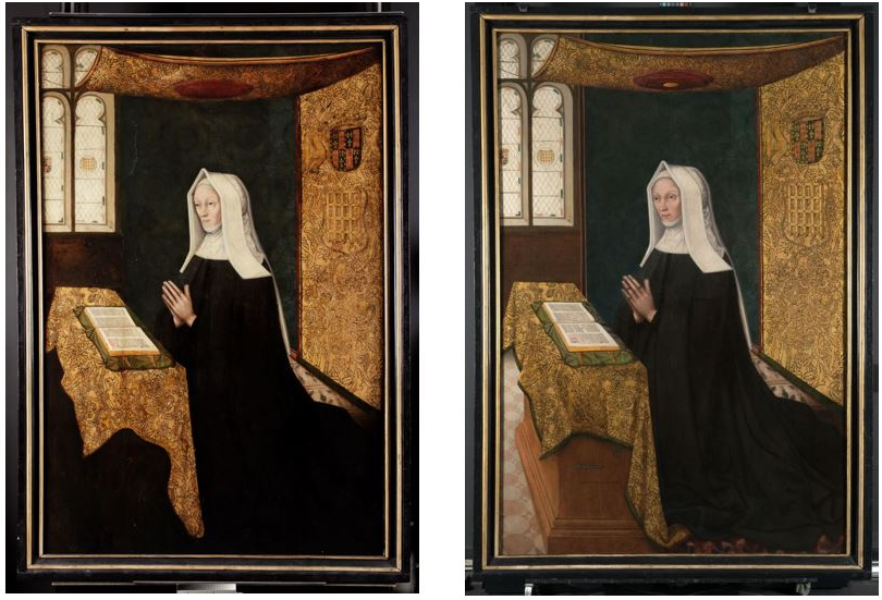 Lady Margaret Beaufort paintings before and after
