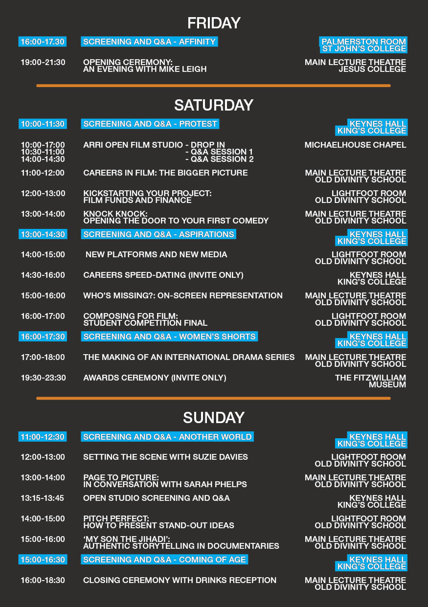 Watersprite schedule of events