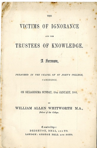 W.A. Whitorworth's sermon